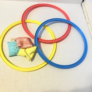 Lovevery Jump-in Eco HOOPS and Organic Cotton Bean Bags. Lot of 3